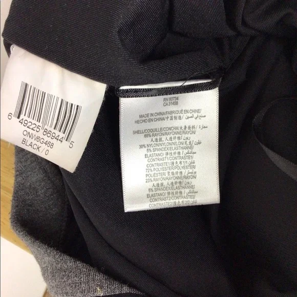 BCBGMaxazria | Black Gray Jersey Knit Chevron Cowl Neck Sheath Dress 0 - Picture 6 of 8